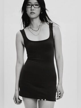 Urban Outfitters Out From Under Bec Skort Mini Dress in Black